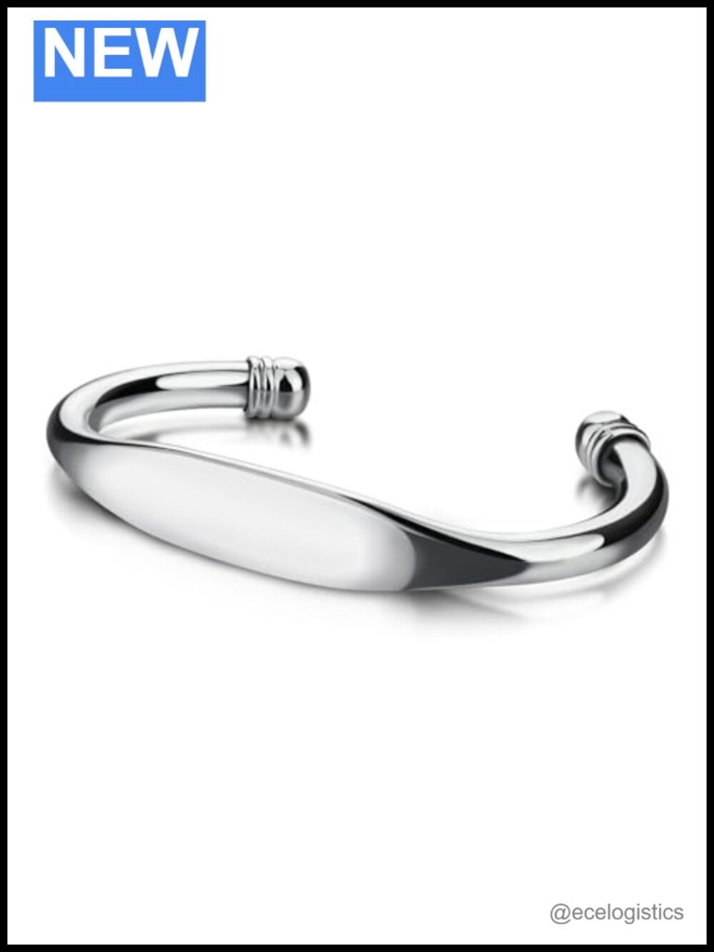 925 Sterling Silver Bangle Bracelet Adjustable Cuff Unisex Fine Jewelry